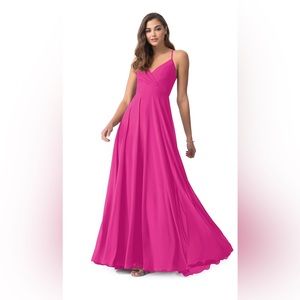 Azazie Avelina dress in Fuchsia - size A8. Dress style 304290. Brand new.